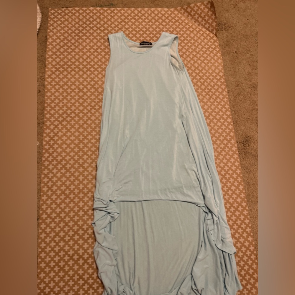 Basically me light blue asymmetrical dress